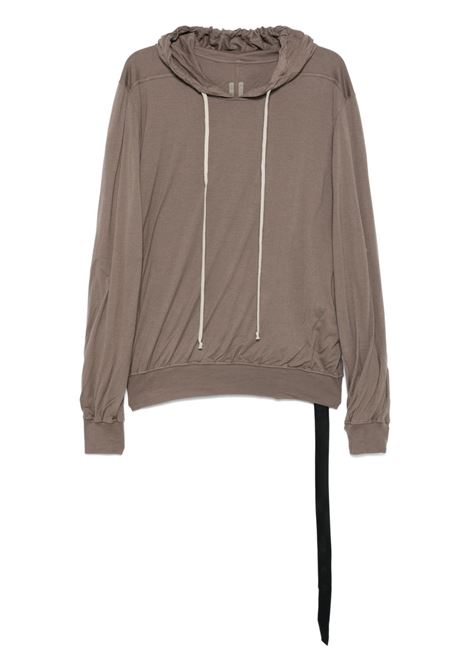 Felpa con cappuccio in marrone Rick owens drkshdw - uomo